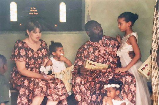 Mokwuah and family during return trip to Nigeria. Photos courtesy of Gabriel Mokwuah