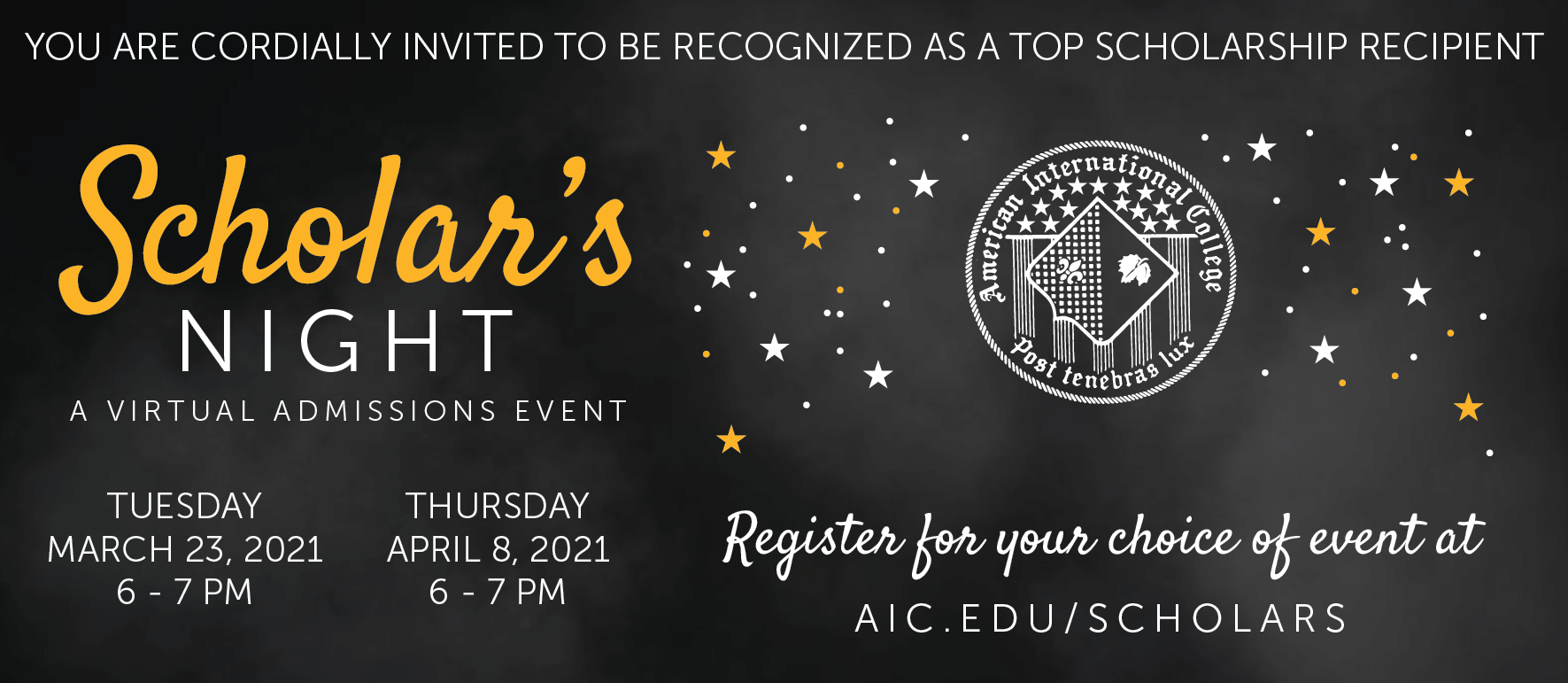 Scholar's night: Top scholarship recipient event March 23 and April 8