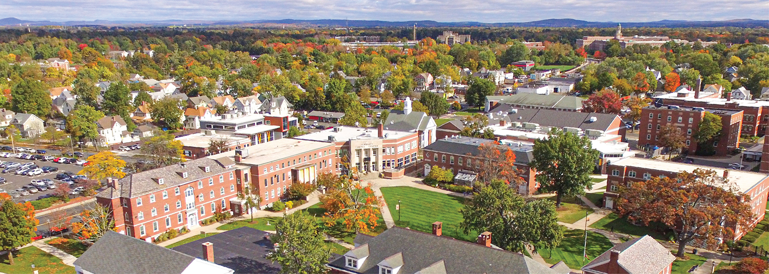 campus overview during fall
