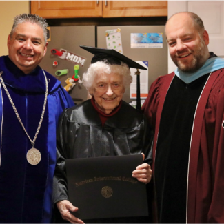 It is Never Too Late to Graduate: Nonagenarian Receives AIC Degree at Last